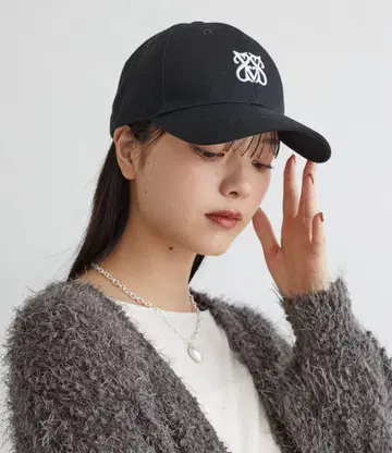 VIS [ 신색 추가 ] 로고 마크 자수 캡 블랙