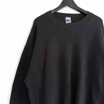 90s 빈티지 러셀 맨투맨 무지 블랙 멕시코제 XLT R6