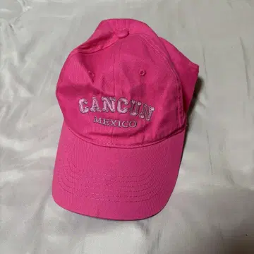 CANCUN MEXICO 핑크 캡 레어 빈티지 조절 가능