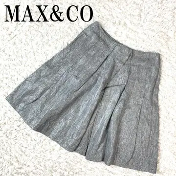 MAX&CO 맥스앤코 턱 플레어 스커트 그레이 38 B3040