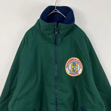 USA제 80s king louie 충전솜 안감 플리스 블루종