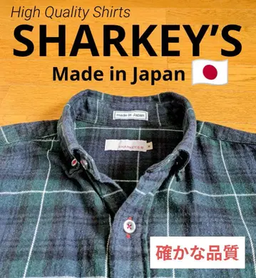 세일 SHARKEY'S 하이퀄리티 플란넬 셔츠 M 일본제