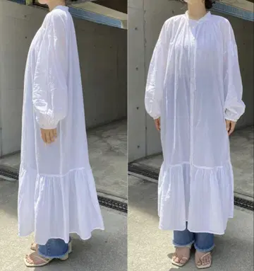 [ 거의 미사용 ] 카프리슈 마쥬 프릴 셔츠 원피스