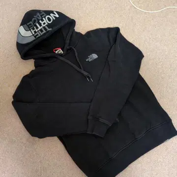 The North Face 블랙 후드티 L