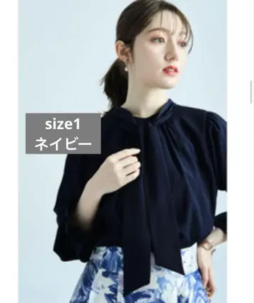 세탁 가능한 2way 보타이 조젯 블라우스