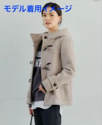 그린 라벨 릴랙싱 그레이 더플 코트 후드 부착 사이즈 M