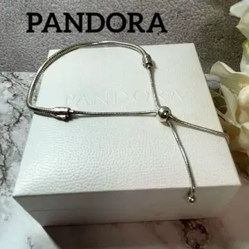 [ 레어 ] 판도라 실버 스네이크 체인 팔찌 조절