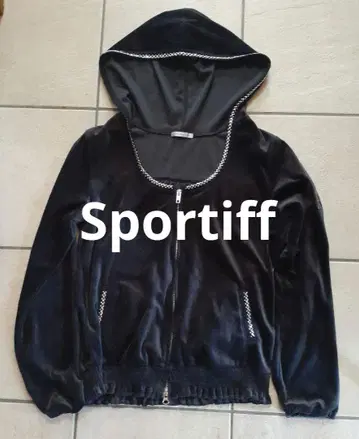 스포티프 SPORTIFF 집업 후드티 블랙 M
