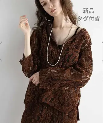 새상품 ample 정가 1만 9000엔 몰 레이스 키넥 블라우스