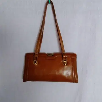 쇼와 레트로 Lily 브라운 가죽 숄더백