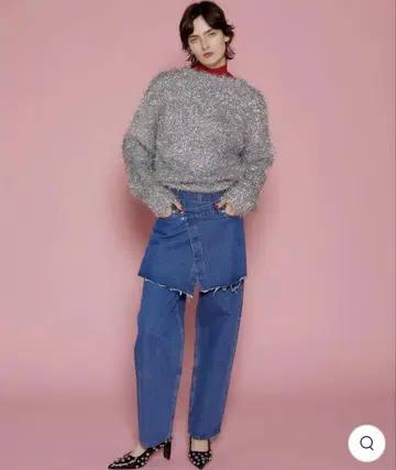 MAISON SPECIAL 멀티 웨이 랩 데님 팬츠