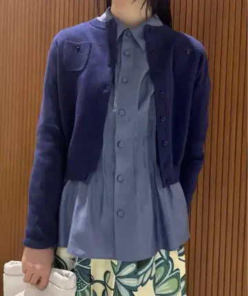 CABaN 코튼 캐시미어 크루넥 가디건