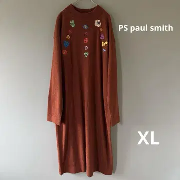 새상품급 PS paul smith 니트 원피스 꽃무늬 자수 XL