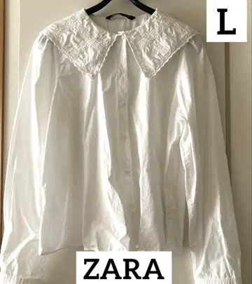 ZARA 피터팬 칼라 포플린 셔츠 L