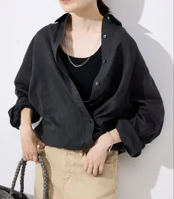 SLOBE IENA 린넨코튼 카슈쿨 셔츠