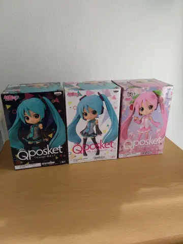 하츠네 미쿠 벚꽃 미쿠 Qposket 피규어 3종 세트