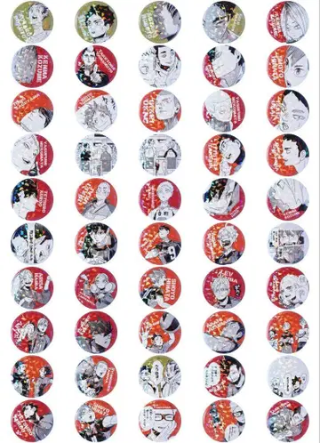 하이큐 쓰레기장의 결전 올스타 캔뱃지 전 종류 컴플리트