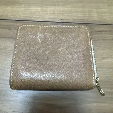 가죽 엔시 이니시 지갑 이단 접이