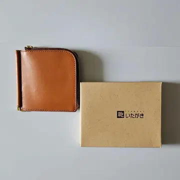 이타가키 코인 케이스 부착 지폐 클립 카멜