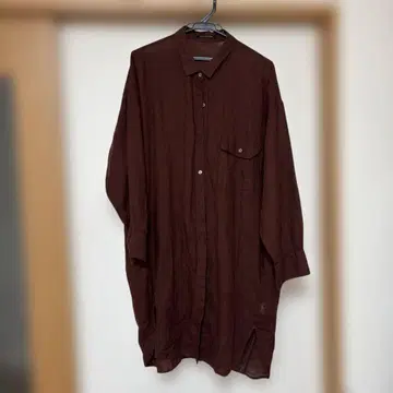 브라운 긴팔 셔츠 원피스 사이즈 1