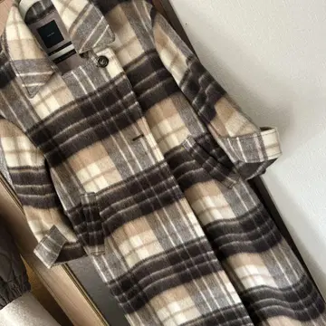 Spick & Span 체크 무늬 롱 코트