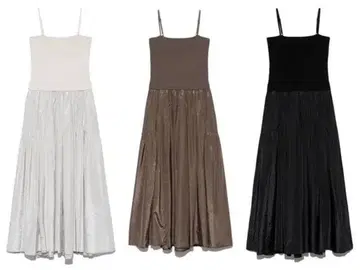 새상품급 FRAYID 베어 캐미 니트 콤비 원피스 베이지 프리