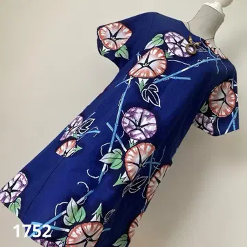 유카타 리메이크 1752 유카타 옷감 넉넉한 튜닉 원피스 길이 86cm