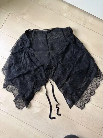 미사용 새상품 ANNA SUI 블랙 레이스 가디건 볼레로 결혼식
