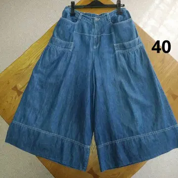 센소유니코 데님 팬츠 와이드 팬츠 40