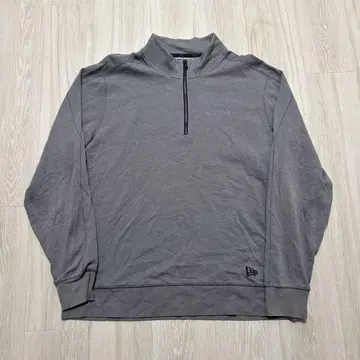 Newera 트레이닝복 맨투맨 하프 지퍼 기업 자수 그레이 XL
