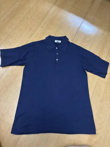 BARNEYS NEW YORK 실크 피케 셔츠 S 네이비