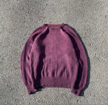 80s USA Eddie Bauer 울 니트 블랙 택 보르도