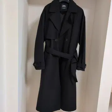 ZARA 미사용 여성용 트렌치코트 블랙