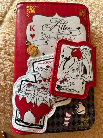 디즈니 앨리스 수첩형 스마트폰 케이스 손수건