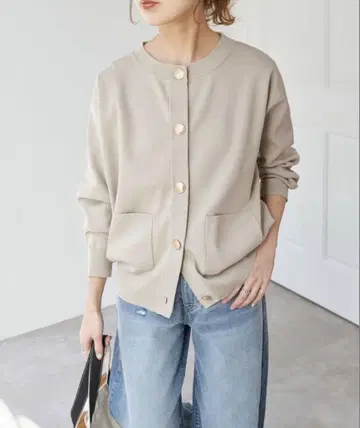 Spick and Span 워셔블 크루넥 가디건