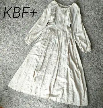 [ 새상품급 ] KBF 원피스 개더 원피스 베이지