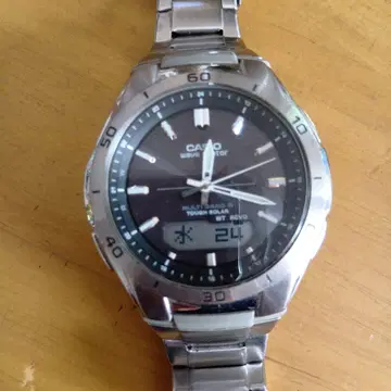 CASIO MULTIBAND 6 블랙 스테인리스 솔라 전파