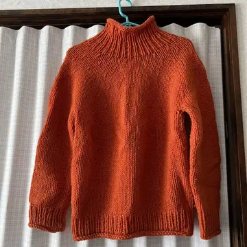 BEAMS BOY 오렌지 니트 스웨터 M