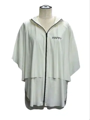 후드 부착 오버 사이즈 후드티 HAPPY 로고