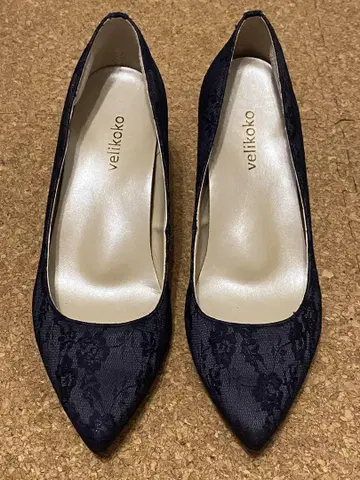 미사용급 베리코코 레이스 펌프스 23cm 스틸레토 고급