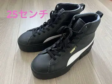 PUMA 플랫폼 하이컷 스니커즈 블랙/화이트 메이즈
