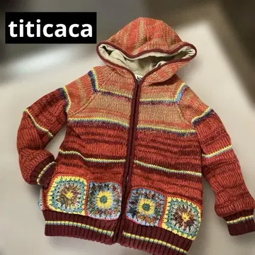 titicaca NEO 플라워 니트 자켓 후드티