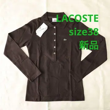 택 포함 새상품 라코스테 긴팔 피케 셔츠 다크 브라운 size 38