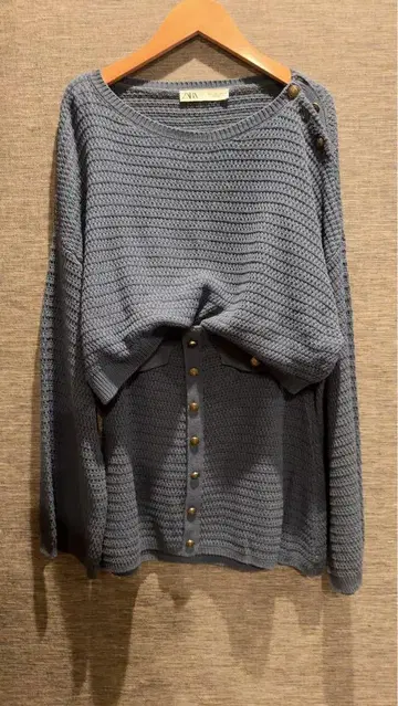 ZARA 얇은 소재 니트 스커트 셋업 루즈핏 착용