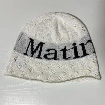 Matin kim 레이스 니트 모자 화이트