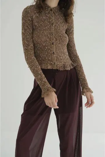 CLANE MIX MESH GATHER SHIRT
