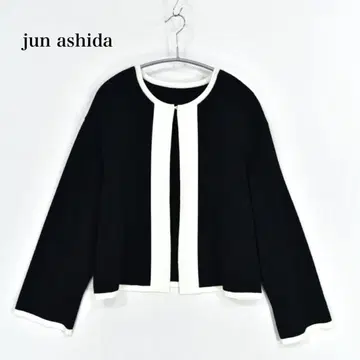 jun ashida 준 아시다 L 자켓 가디건 화이트 블랙