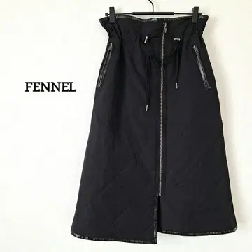 Fennel 페넬 드로스트 퀼팅 스커트 블랙