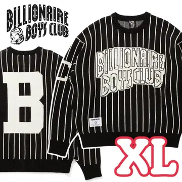 새상품! 빌리어네어 보이즈 클럽 BBC 로고 스트라이프 스웨터
