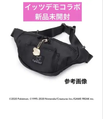 [미사용 새상품] 포켓몬 바디백 블랙 이츠데모 콜라보
